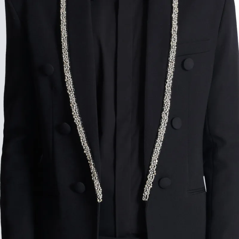 BALMAIN Grain De Poudre Embroidered Collar Jacket-2