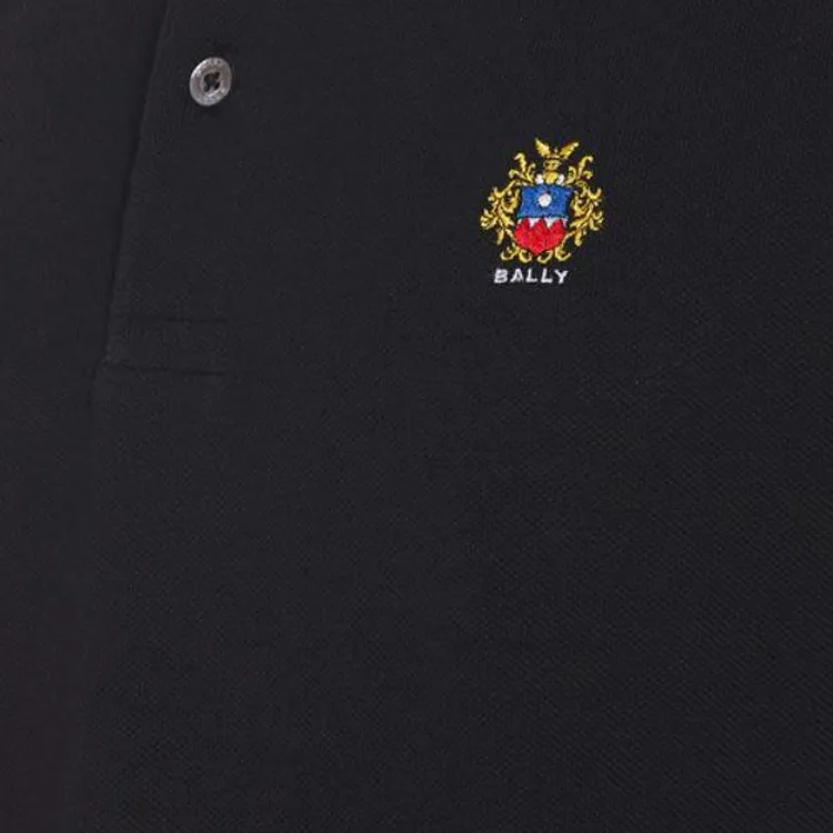 BALLY Logo Embroidered Short Sleeved Polo Shirt-3