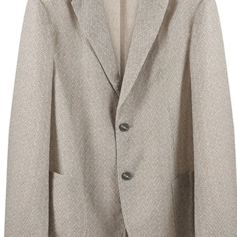 EMPORIO ARMANI FW23 Business Suit Coat Men's Light Linen Brown-2