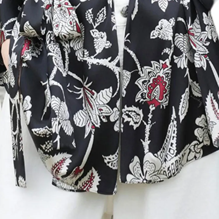 BESIONIA SS25 Shirt Women's Black Pattern-5