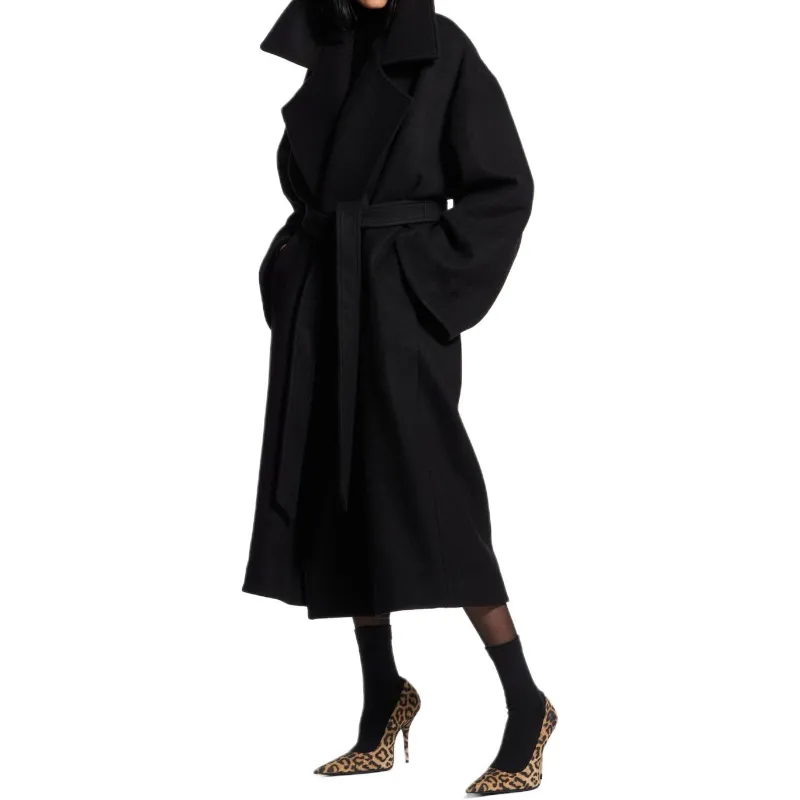 Balenciaga Coats Regular Fit Women's Black-2