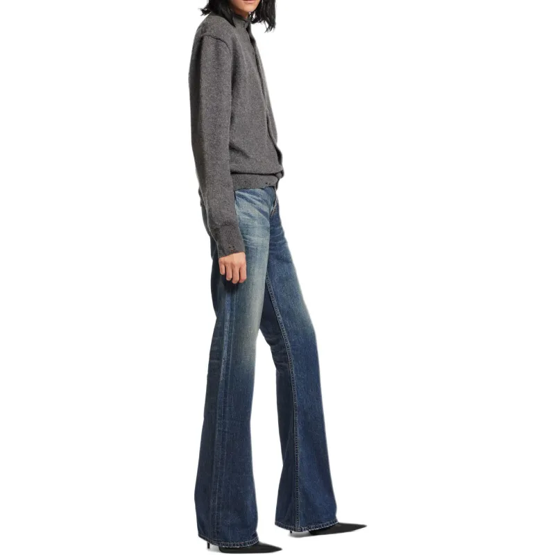 Balenciaga Logo Patch Bootcut Jeans-4