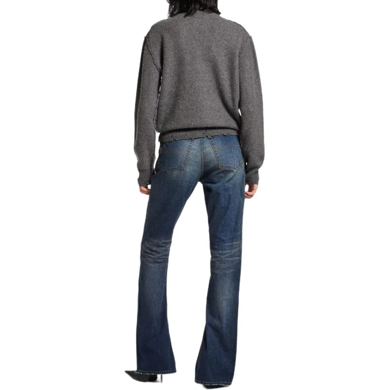 Balenciaga Logo Patch Bootcut Jeans-3