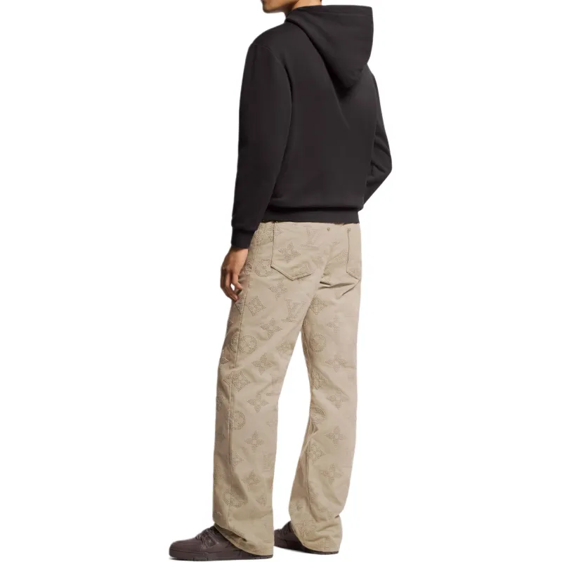 Lv Pearl Embellished Hoodie-4