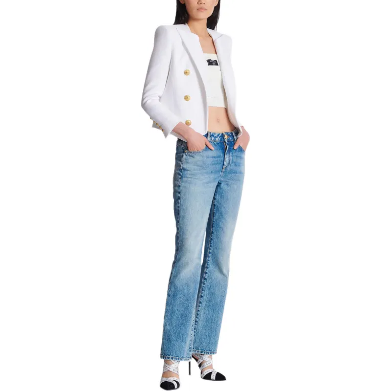 BALMAIN Long Sleeved Buttoned Blazer-4