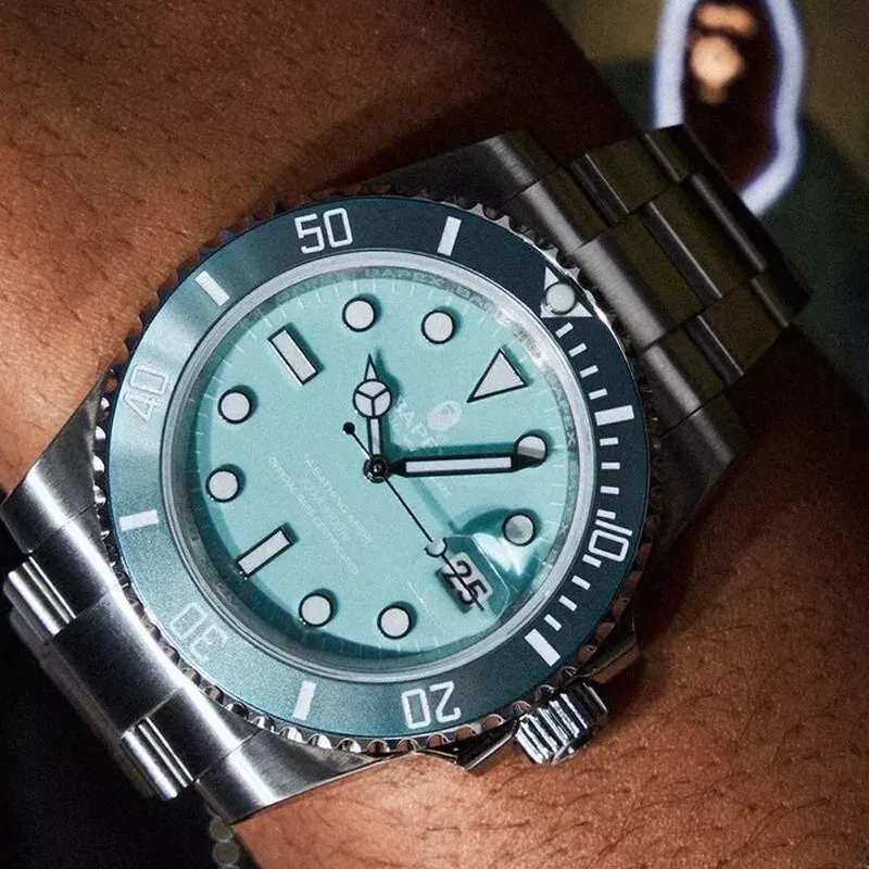 A BATHING APE A BATHING APE Type 1 Bapex Watch 2022 Sax Silver-5