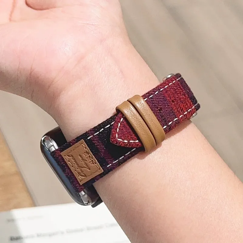 CHENSONG Watch Band Apple Compatibility Leather Material-3
