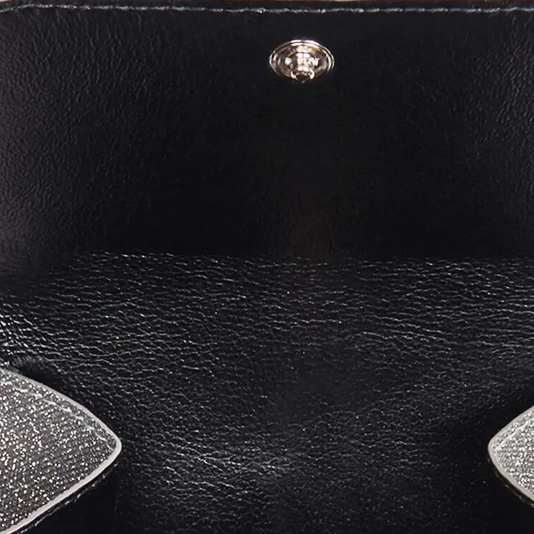 Balenciaga Glitter Cash Wallet Mini Grey-3