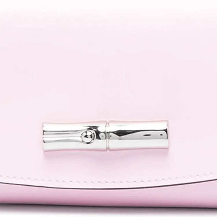 LONGCHAMP Roseau Calfskin Wallet Women's Light Pink-4