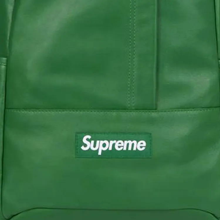 Supreme Leather Backpack Regular Unisex Green-4