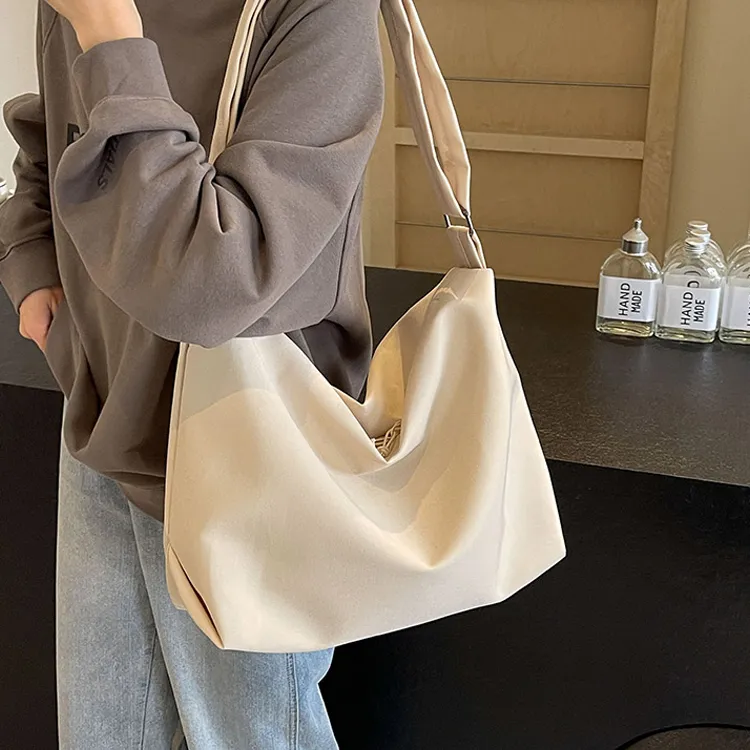Parker Bear Fabric Shoulder Bag Crossbody Bag Regular Unisex Light Green/Ecru/Black/Khaki/Taro Color-5