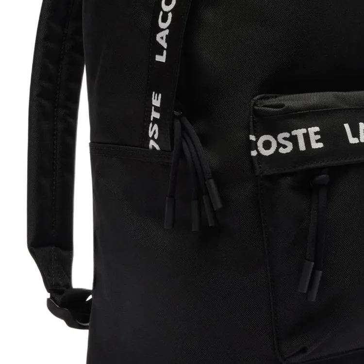 LACOSTE Polyester Backpack Regular Unisex Black-5