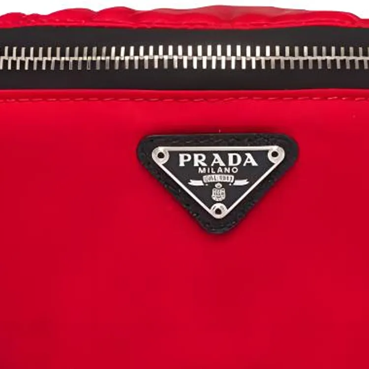 PRADA Leather, Fabric Clutch Men's Red-1