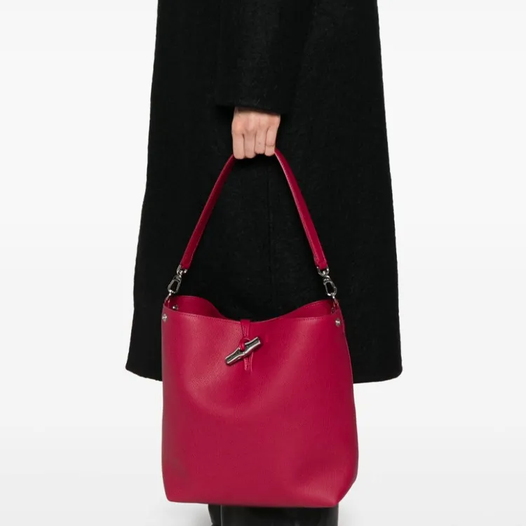 LONGCHAMP Medium Le Roseau Shoulder Bag-4
