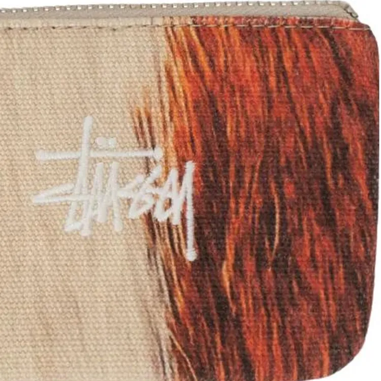 Stussy Cotton Canvas Canvas Bag Wallet Coin Purse Regular Unisex Multicolor-2