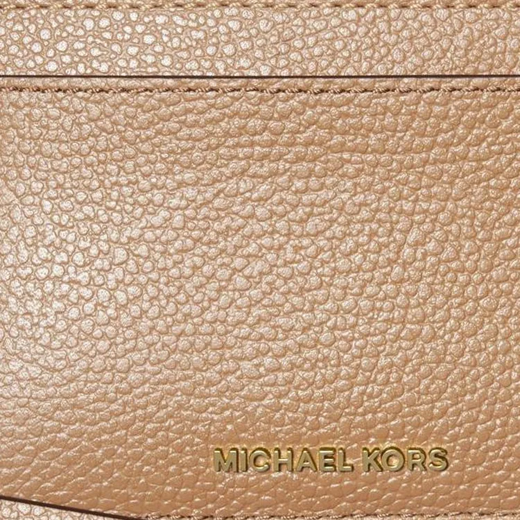 MICHAEL KORS Cow Leather Wallet Small Size Women's Camel-3