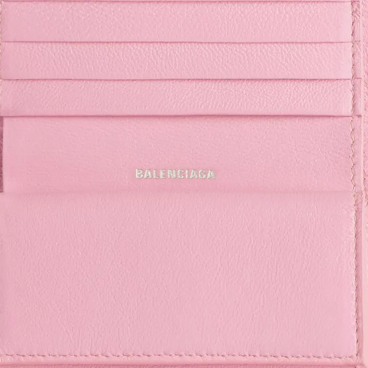 Balenciaga Lambskin Coin Purse, Card Holder Women's Pink-4