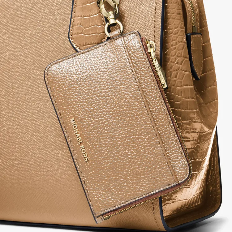 MICHAEL KORS Cow Leather Wallet Small Size Women's Camel-2