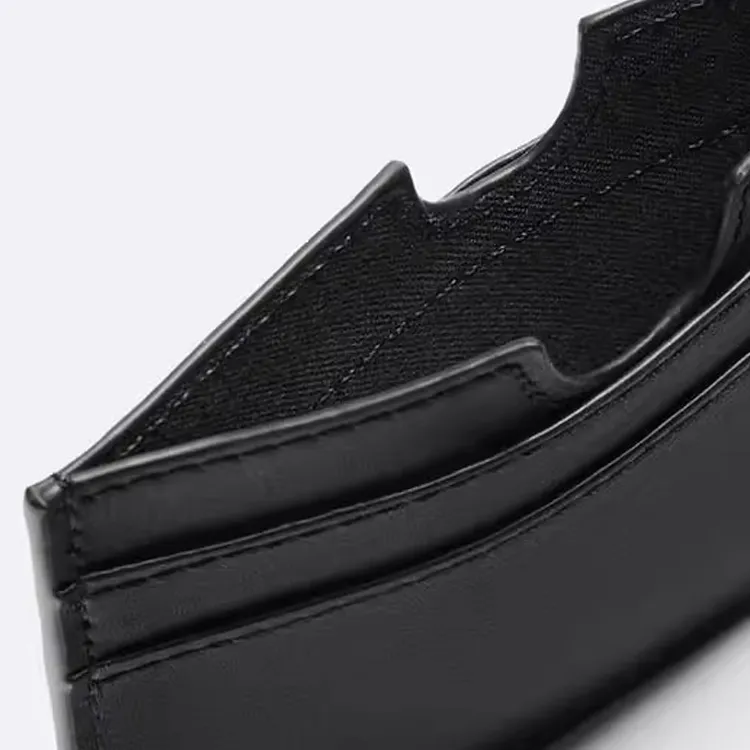 ZARA Polyurethane Card Holder Mini Men's Black-4