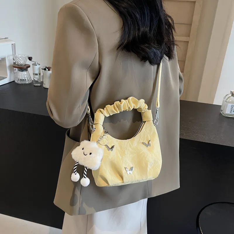 Morellybear PU Shoulder Bag, Crossbody Bag, Handbag Women's Black/Ecru/Yellow/Coffee-5