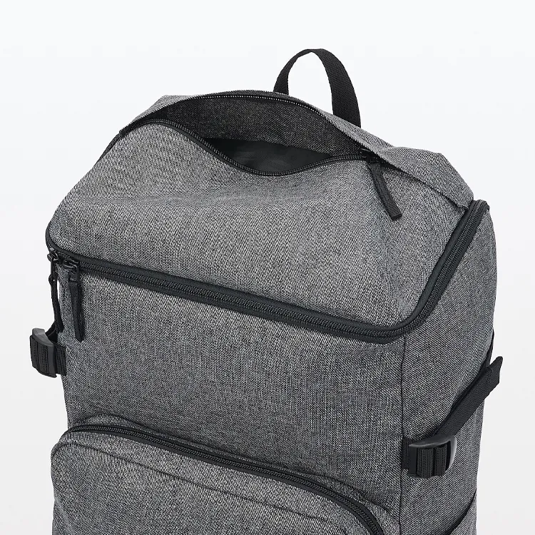 MUJI Polyester Backpack Unisex Gray/Navy Blue-4