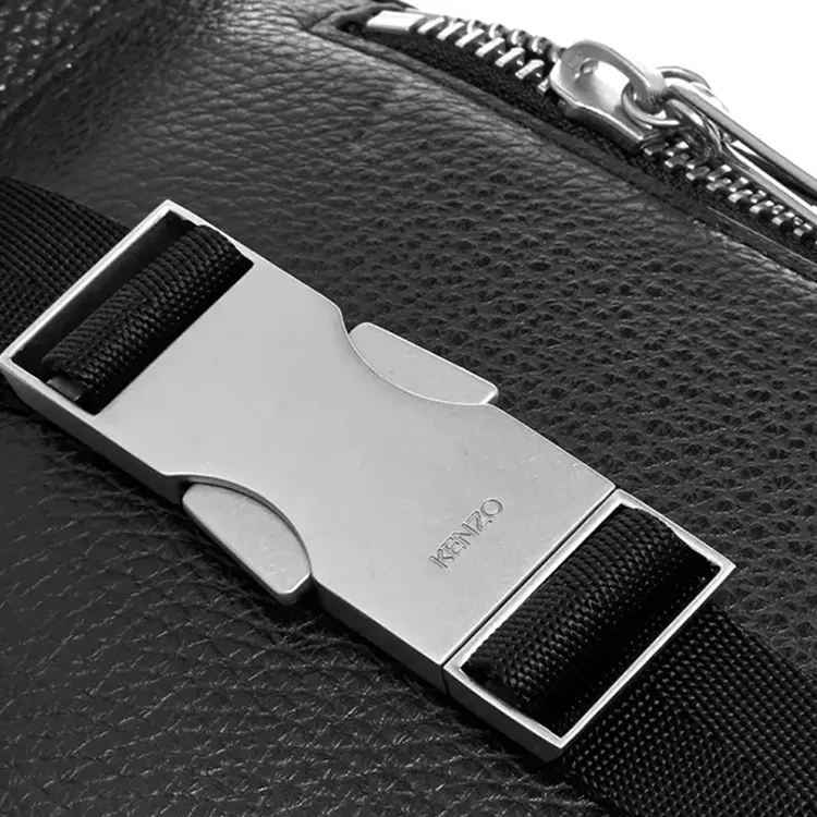 KENZO Embossed Leather Fanny Pack Sling Bags Regular Men's Black-4