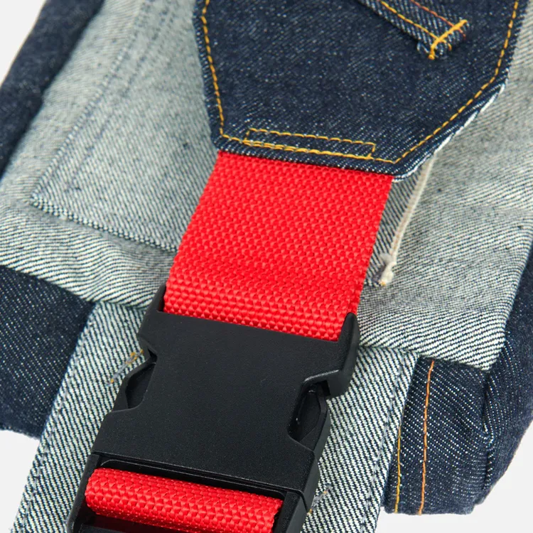 EVISU Denim Shoulder Bag, Crossbody Bag Unisex Indigo-3