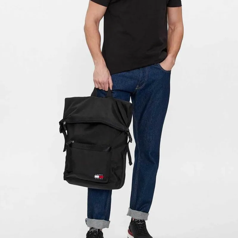 Tommy Hilfiger Recycled Polyester Backpack Men's Black-4