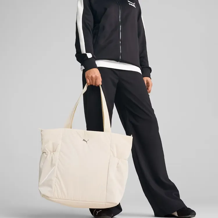 PUMA Recycled Material Tote Bag, Shopping Bag, Shoulder Bag Women's Ecru-5