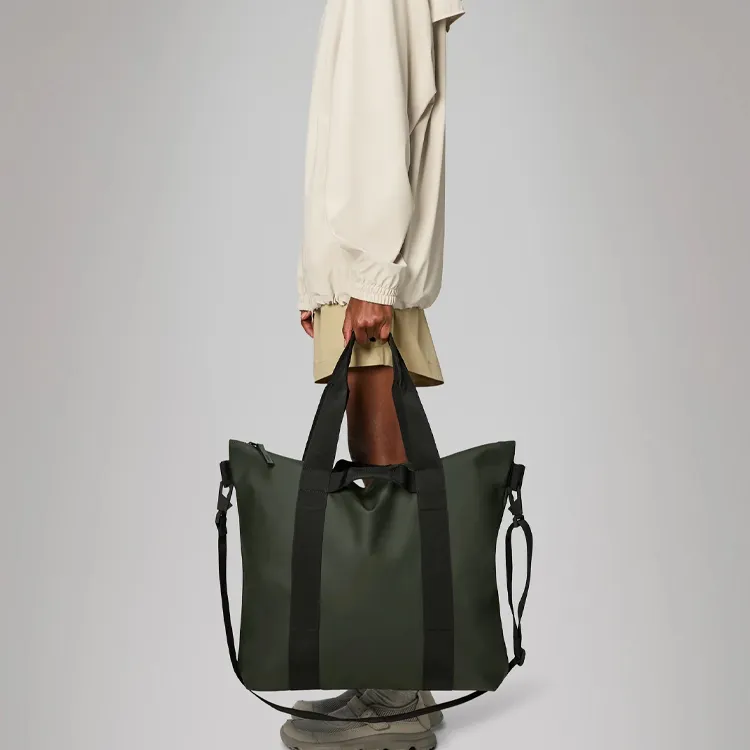 Rains Polyester Tote Shoulder Bag, Crossbody Bag, Handbag Unisex Green-3