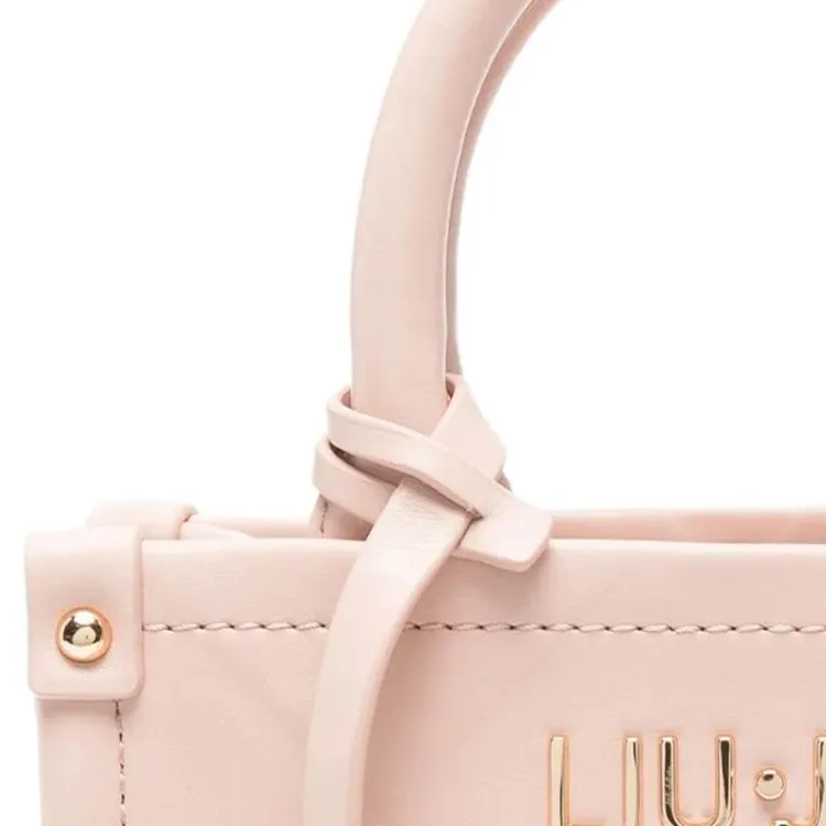 LIU·JO Polyurethane Resin Tote Bag, Shopping Bag, Shoulder Bag, Crossbody Bag, Handbag Mini Women's Light Pink-4