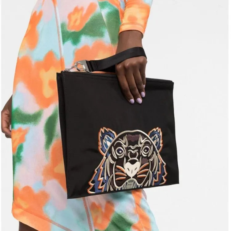 KENZO Kampus Polyester Clutch Men's Black-3