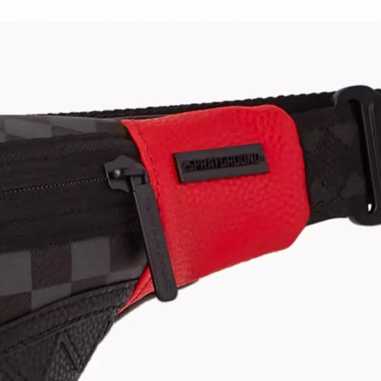 SPRAYGROUND PVC Polyvinyl Chloride Fanny Pack Men's Black-3
