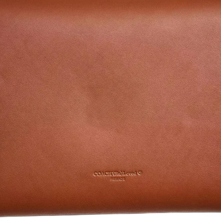 COACH Pouch Leather Wrist Bags Clutches Extra Large Women's Brown-2