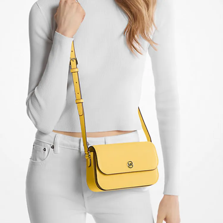 MICHAEL KORS Jet Set Travel Leather Shoulder Bag, Crossbody Bag Small Size Women's Daisy Yellow-2