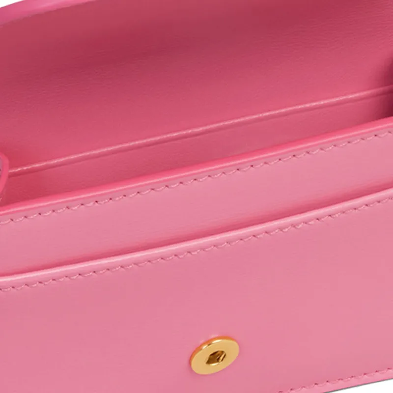 CELINE Triumphal Arch Cow Leather Coin Purses Card Holders Women's Pink-4