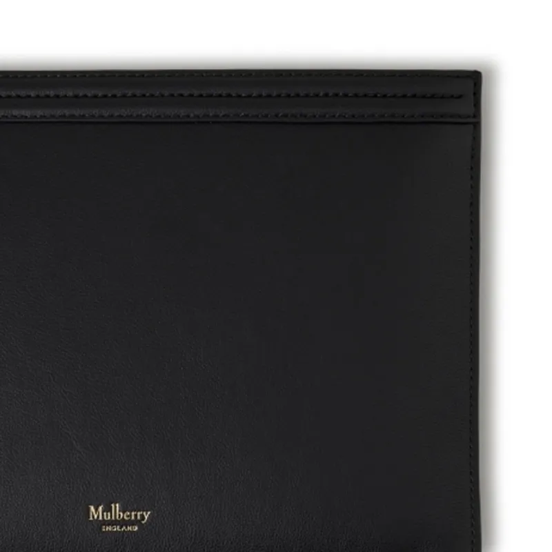Mulberry Calfskin Clutch Medium Size Men's Black-3