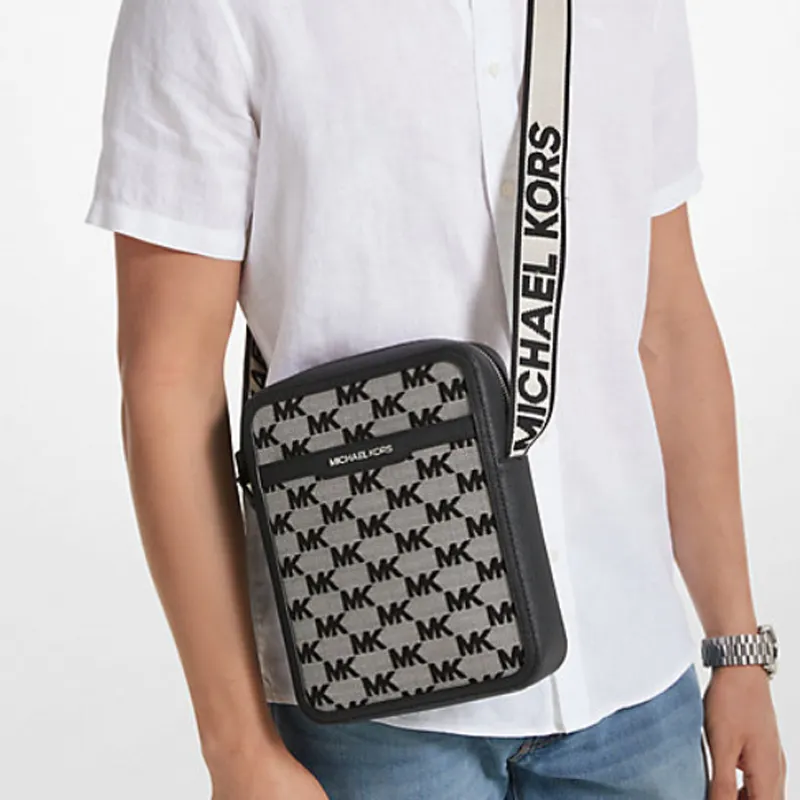 MICHAEL KORS MK Cooper Cotton Shoulder Bag Crossbody Bag Men's Black-2