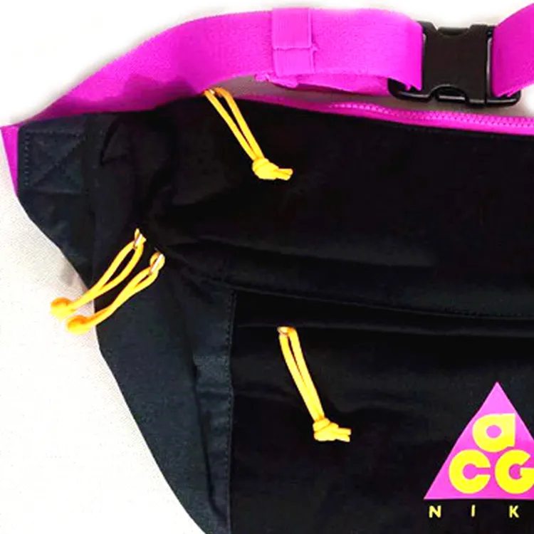 Nike Polyester Crossbody Bag, Fanny Pack Regular Unisex Black Pink-2