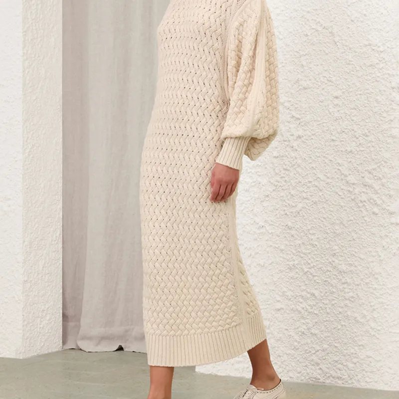 Zimmermann FW24 Long-Sleeved Dresses Women's Cream-3