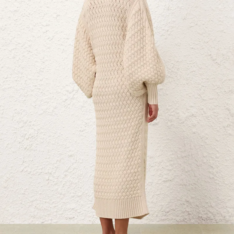 Zimmermann FW24 Long-Sleeved Dresses Women's Cream-2