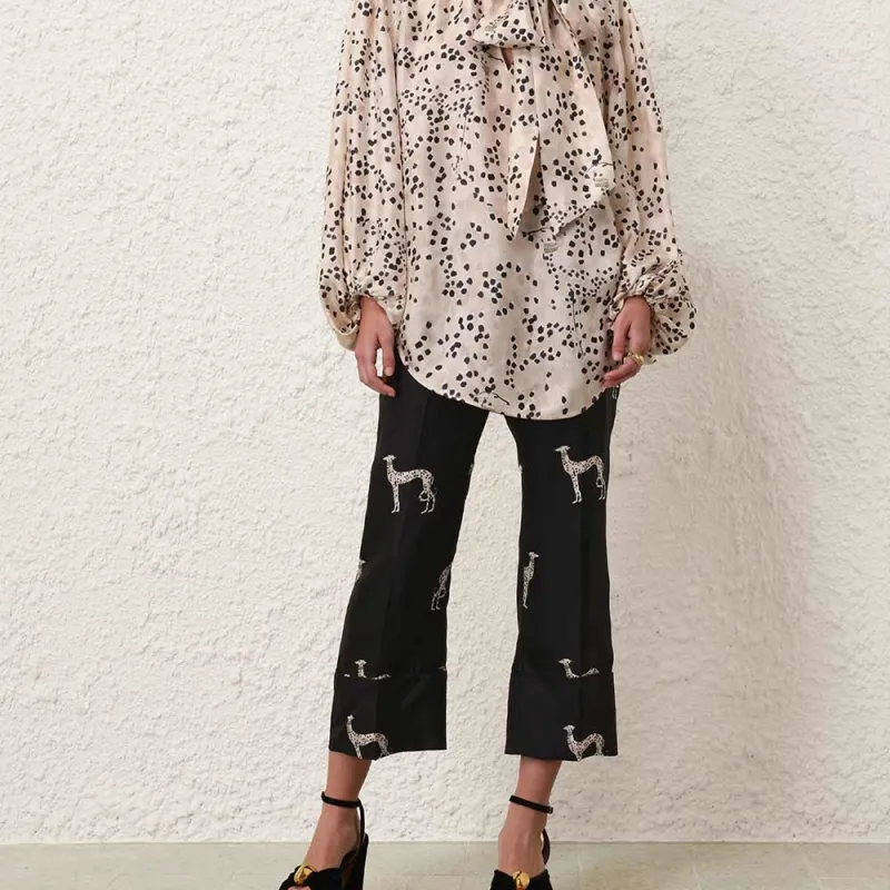 Zimmermann FW24 Casual Pants Women's Black-1