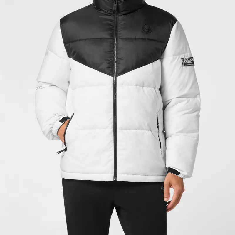 PLEIN SPORT Panelled Puffer Jacket-1