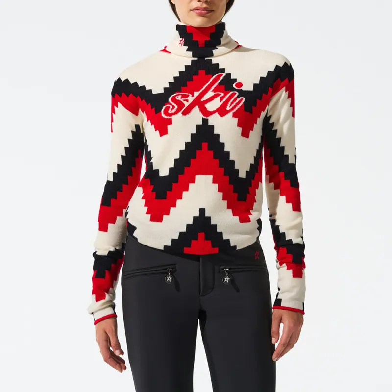 Perfect Moment Chevron Roll neck Jumper-1