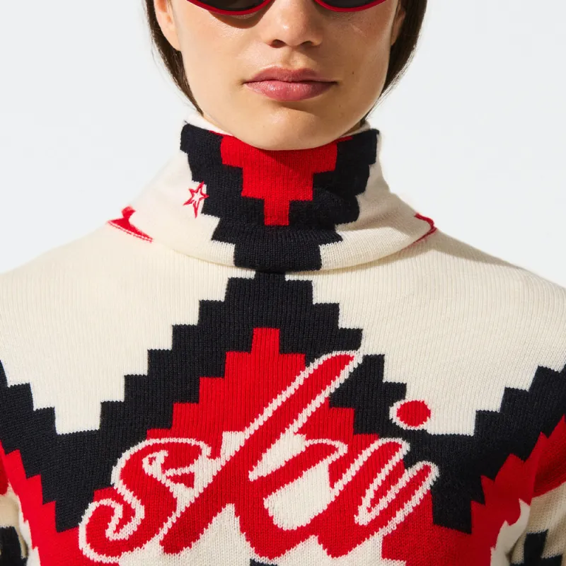 Perfect Moment Chevron Roll neck Jumper-4