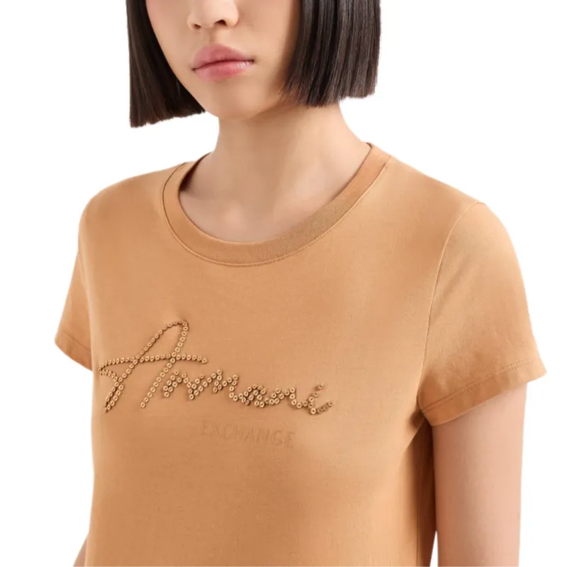 ARMANI EXCHANGEAE FW24 Regular T Shirt Women's Brown-4