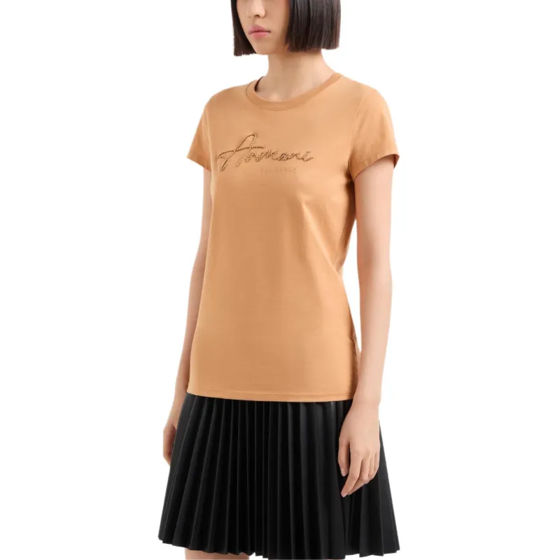ARMANI EXCHANGEAE FW24 Regular T Shirt Women's Brown-3