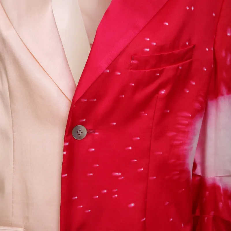 ISSEY MIYAKE Abstract-Printed Buttoned Tailored Blazer-5
