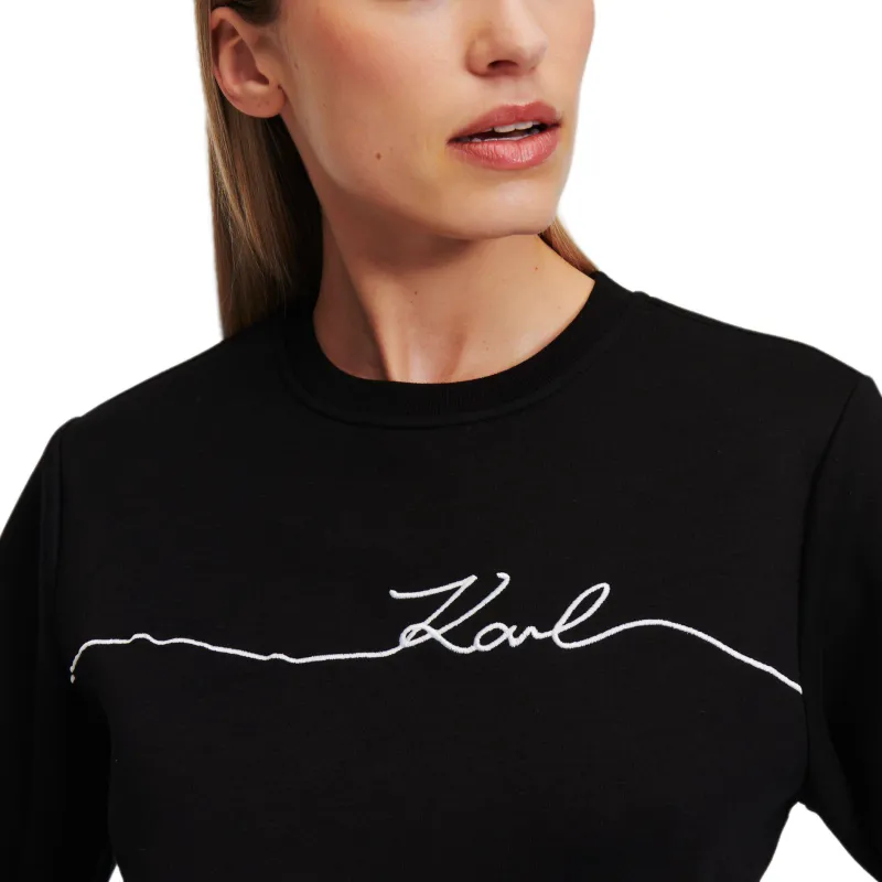 KARL LAGERFELD / Karl Lagerfeld Jeans Signature Embroidered Sweatshirt-3