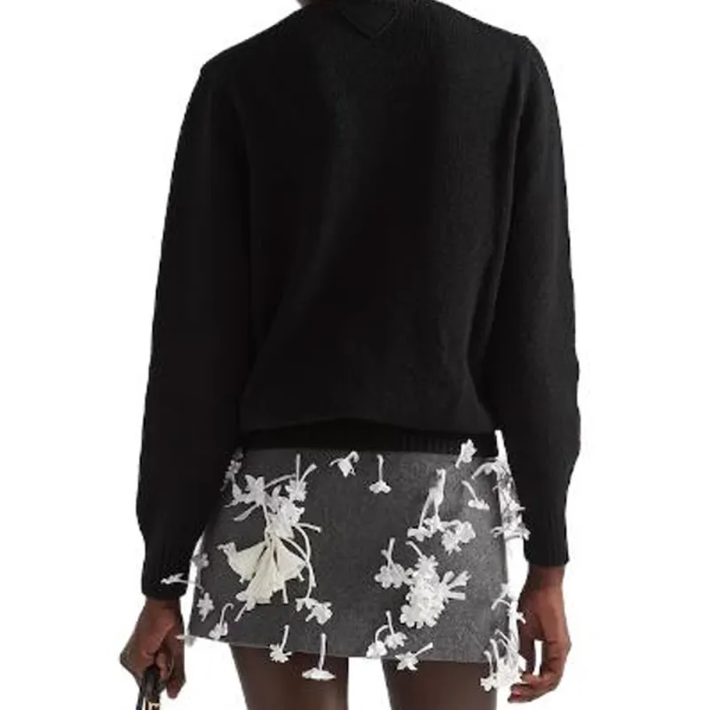 PRADA Triangle logo Wool Jumper-3